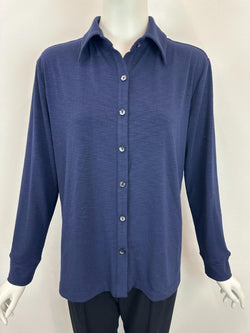 Blue Button Tunic Top