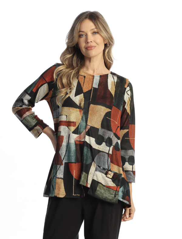 Cubism Asym Pocket Top