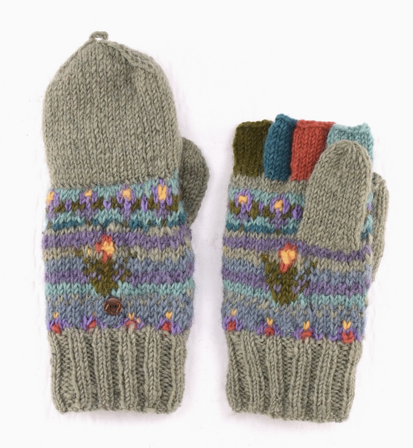 Sage Galena Wool Finger Mitten