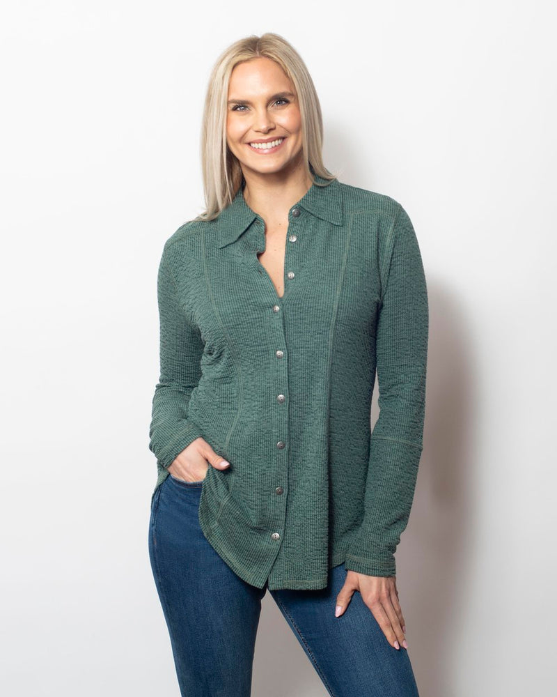 Jade Seersucker Shirt