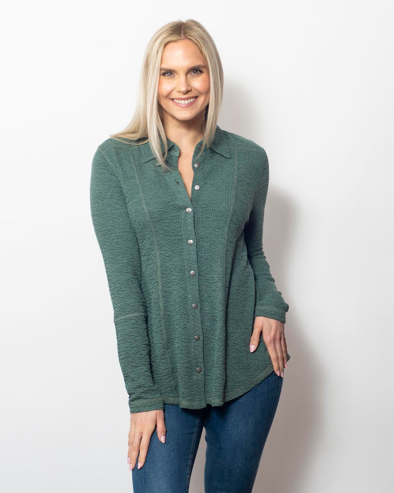 Jade Seersucker Shirt
