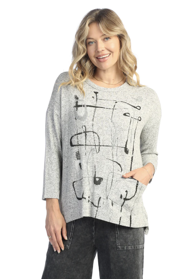 Heather Rhythm Sweater Top