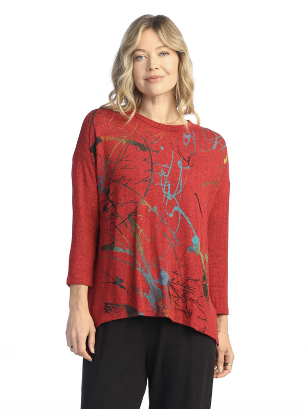 Red Rhapsody Sweater Top