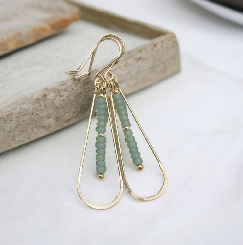 Beach Sea Glass Earrings