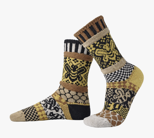 Honey Bee Mismatch Sock