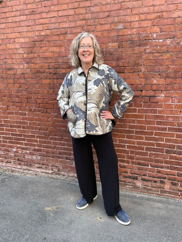 Neutral Leaves Reversible Jacket