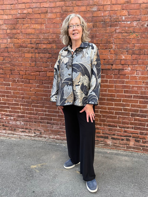 Neutral Leaves Reversible Jacket