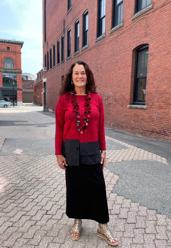 Tango Red Tunic Top