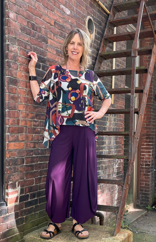 Purple Abstract Mesh Topper