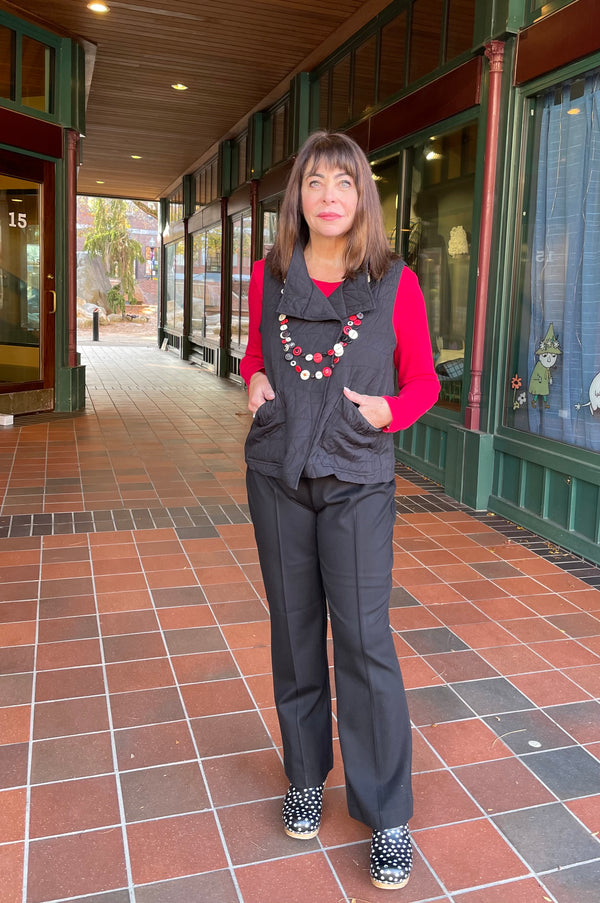 Magnetic Black Quilt Vest