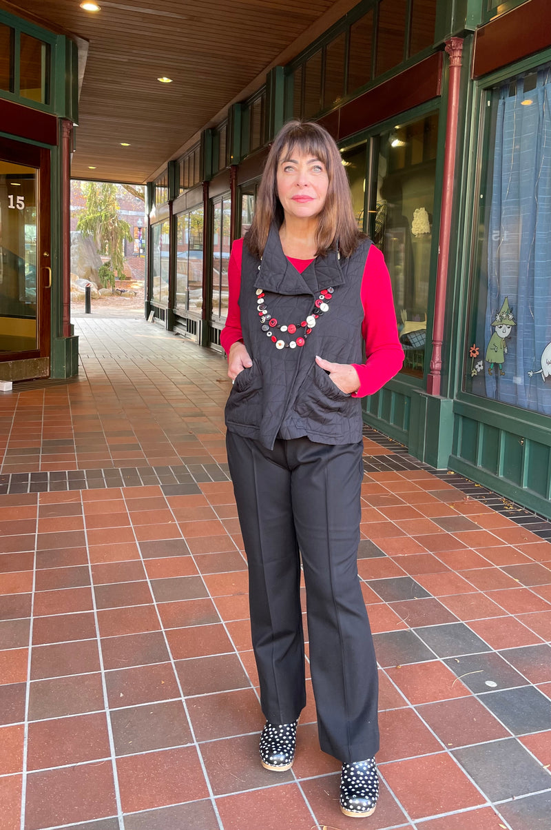 Magnetic Black Quilt Vest