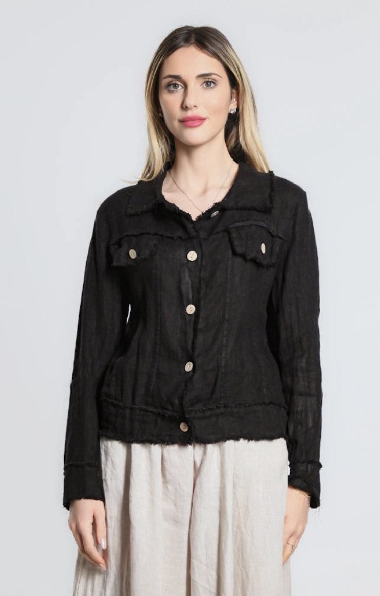 Jill Black Linen Jacket