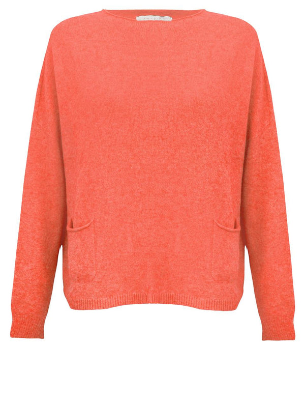 Summer Orange Onesize Pocket Sweater