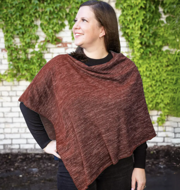 Rust Knit Poncho