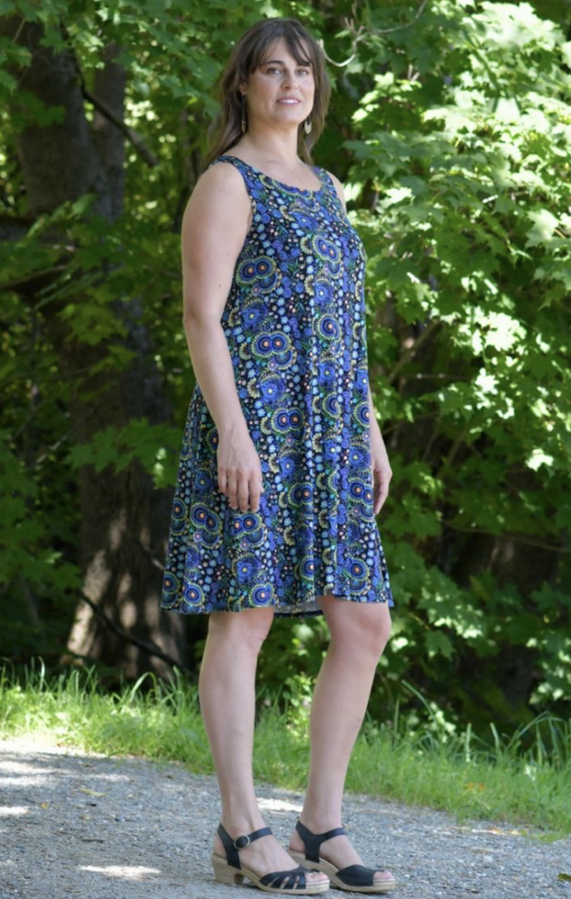 Neon Floral Swing Tank Dress