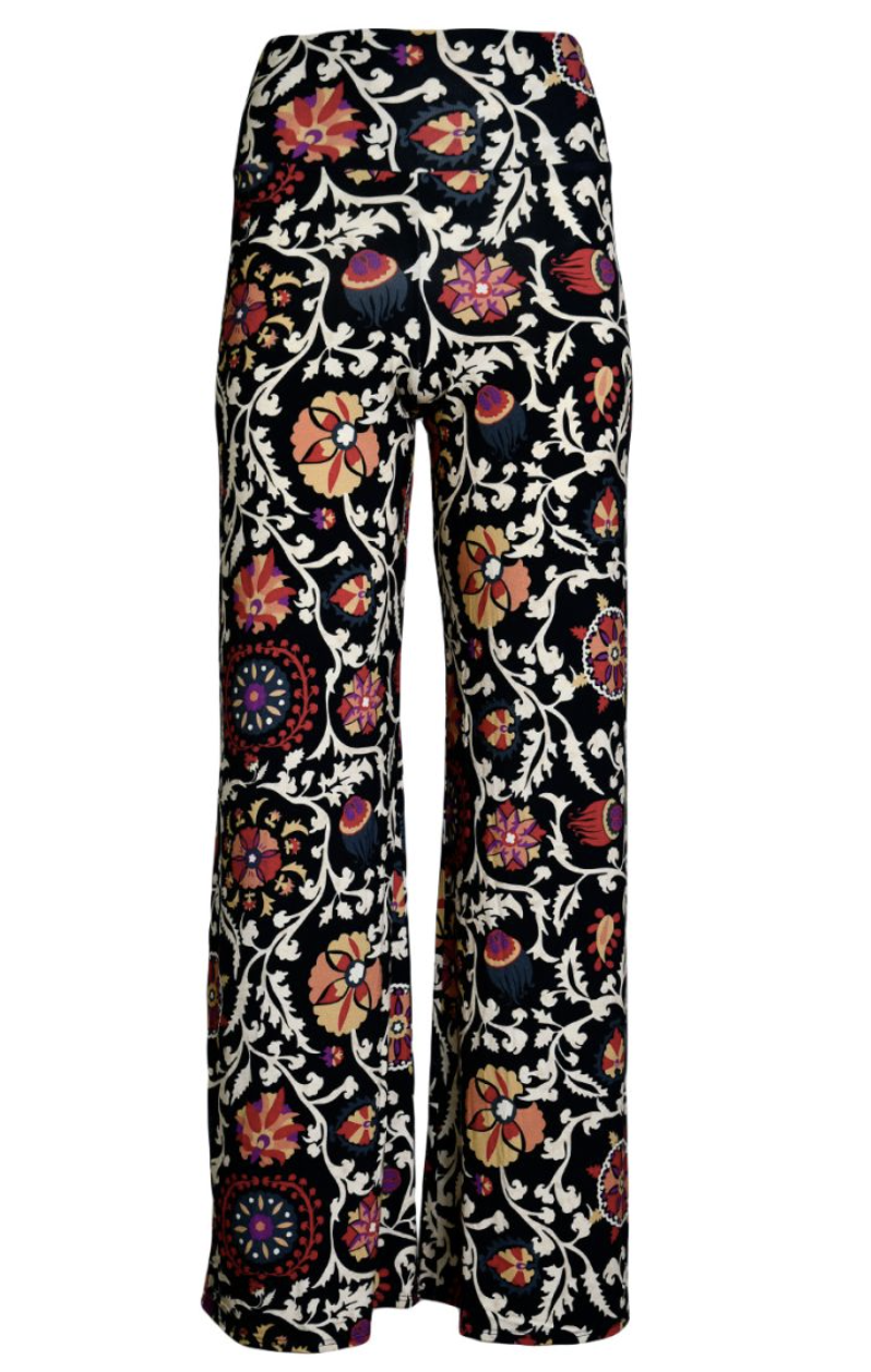 Black Print Palazzo Pant
