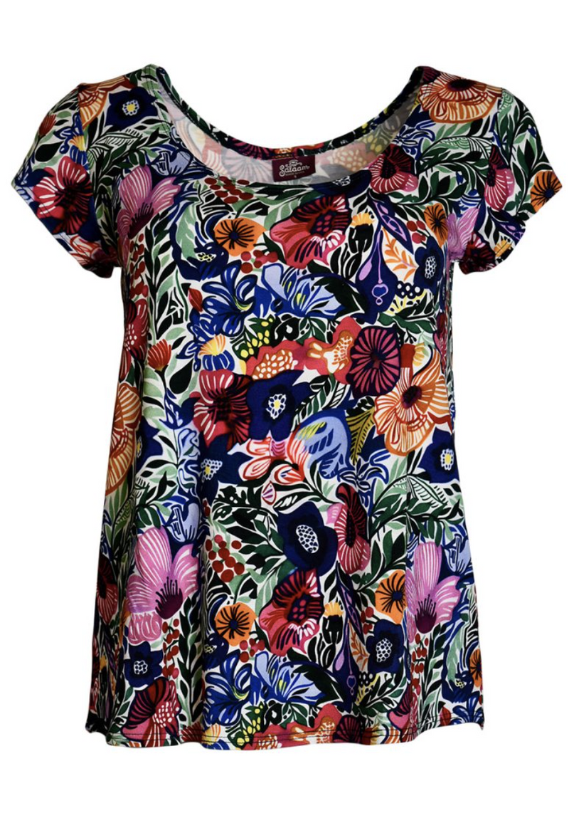 Multi Floral Easy Tee