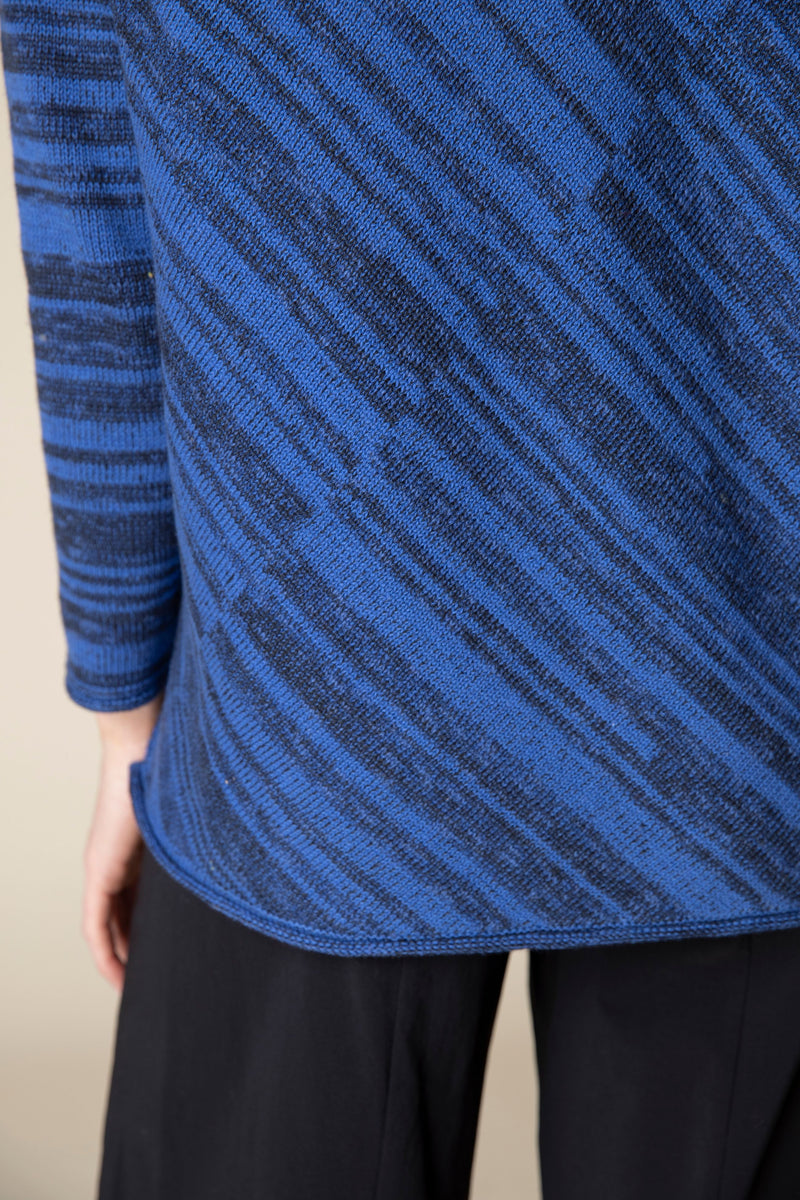 Angle Rib Cobalt Sweater