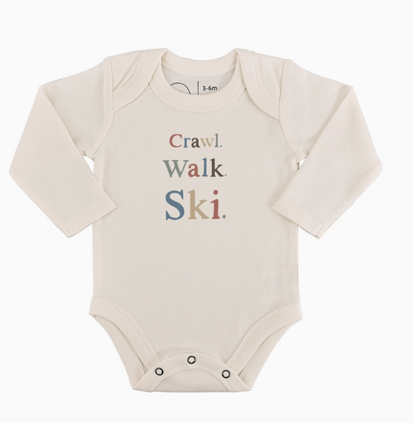 Crawl Walk Ski Long Sleeve Onesie