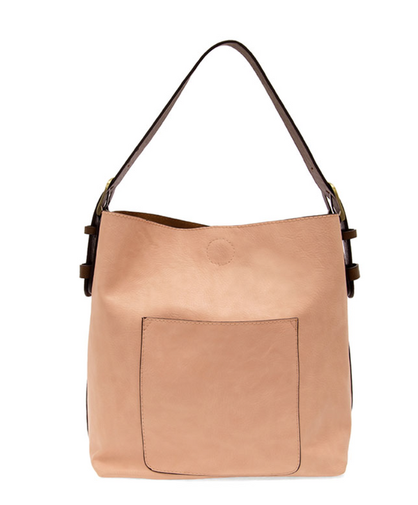 Crepe Pink 2pc Hobo Handbag