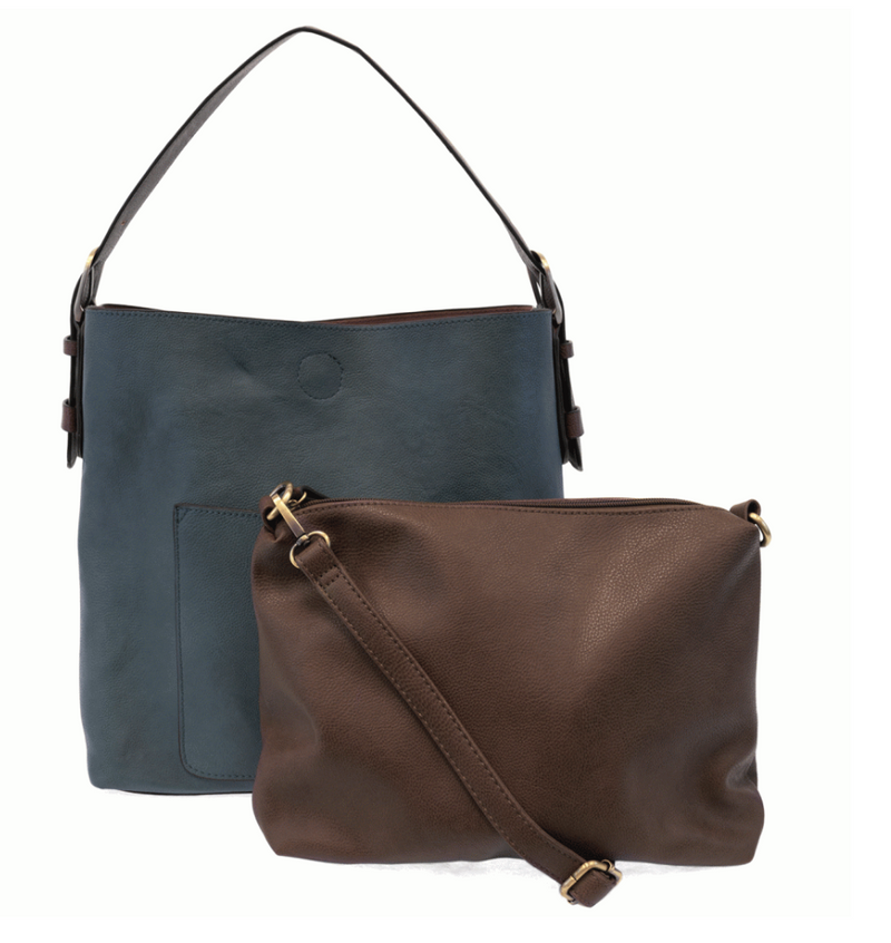 Dark Chambray 2pc Hobo Handbag