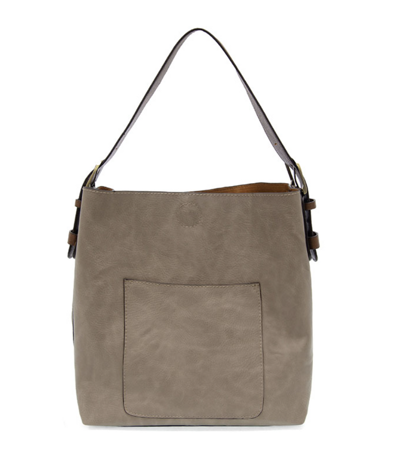 Heathered Grey 2pc Hobo Handbag