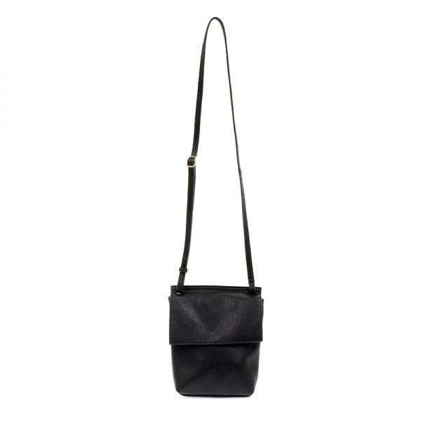 Black Front Flap Crossbody Bag