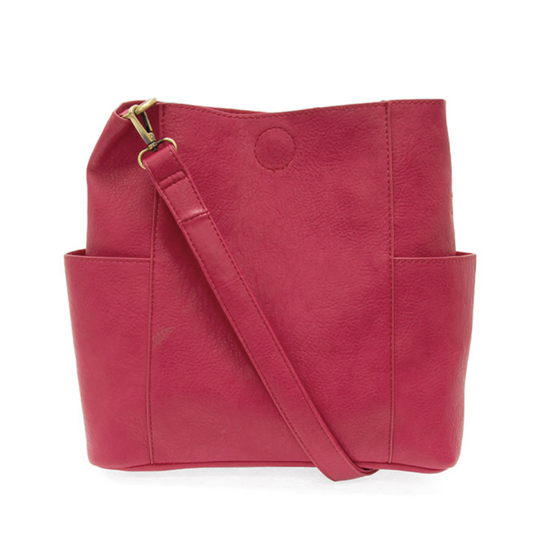 Ruby Pink Pocket Bucket Bag