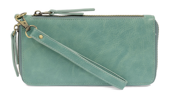 Turquoise Chole Zip Wallet Wristlet