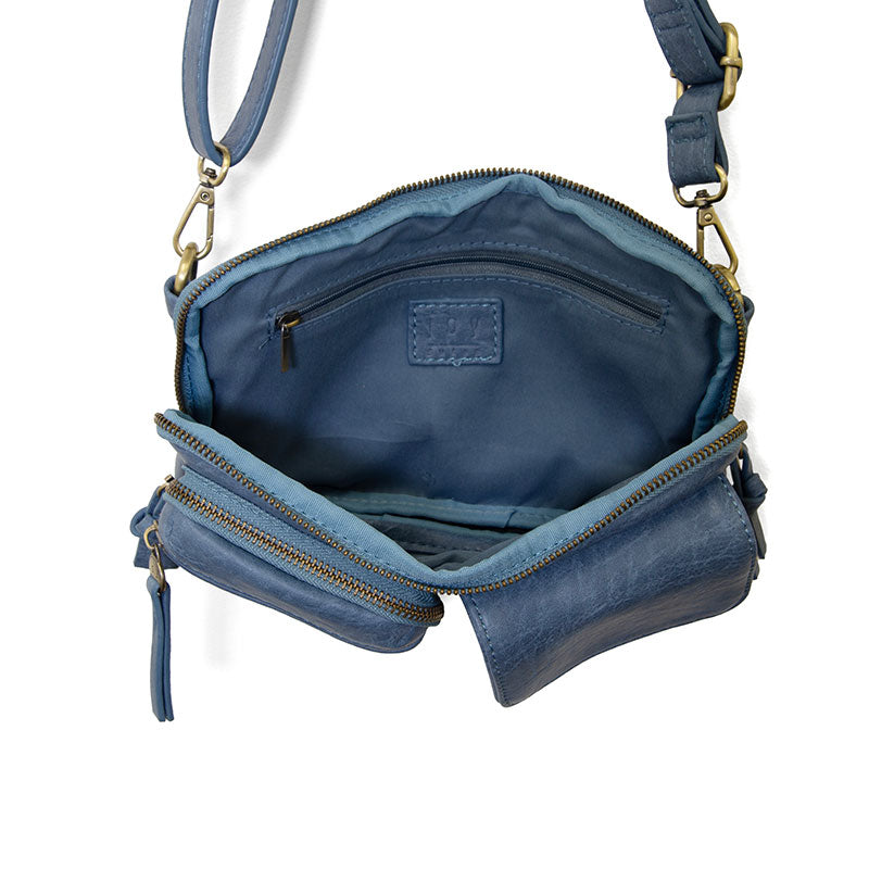 Denim Cargo Sling Bag