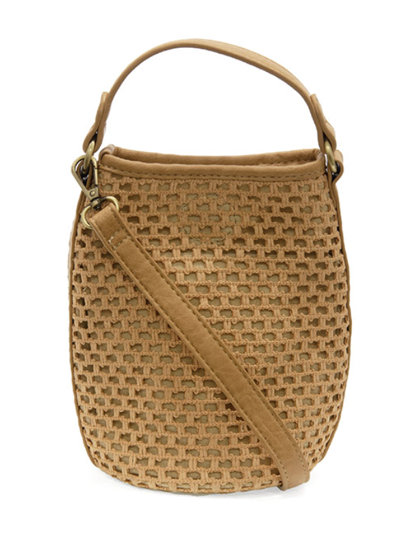 Natural Kaia Open Weave Bucket Crossbody