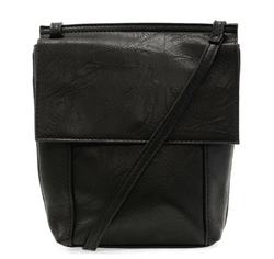 Black Front Flap Crossbody Bag