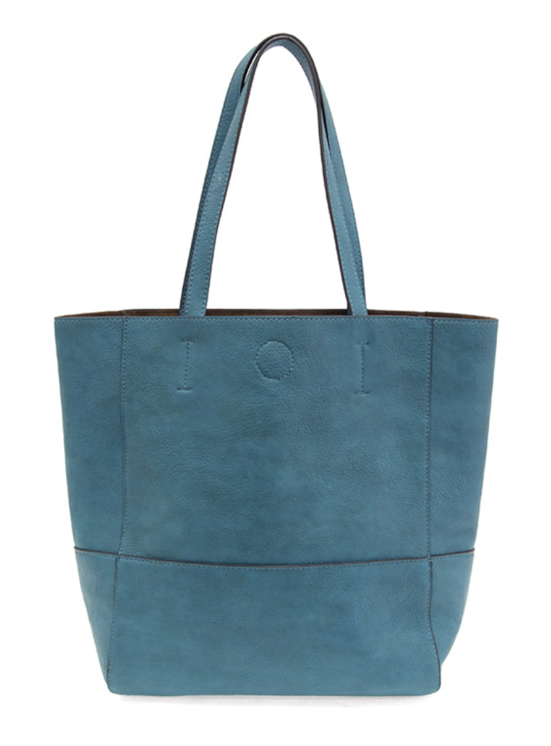 Turquoise Raw Edge Tote