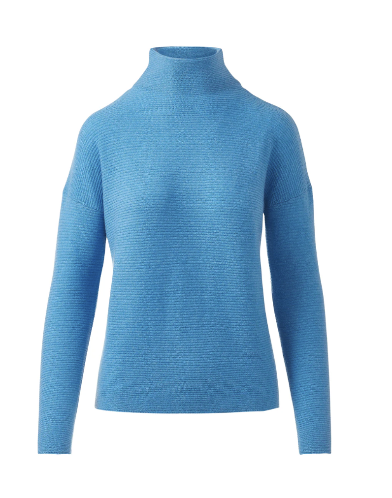 Imperial Blue Textured Cashmere Sweater