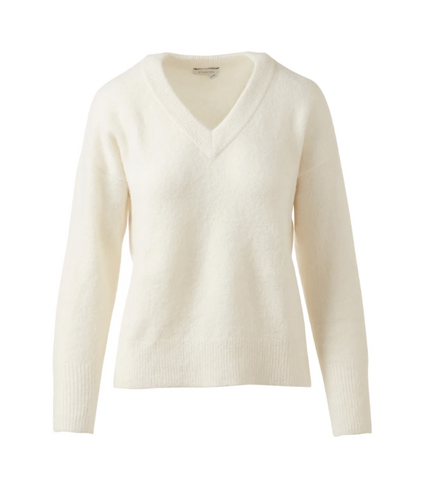 Ivory Lofty V-Neck Cashmere Top
