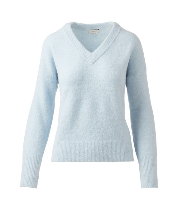 Sky Lofty V-Neck Cashmere Top