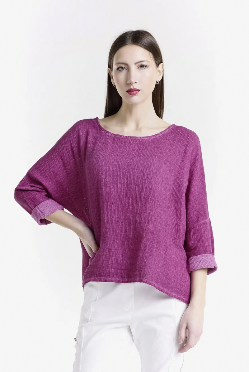 Cherry Cotton Linen Top