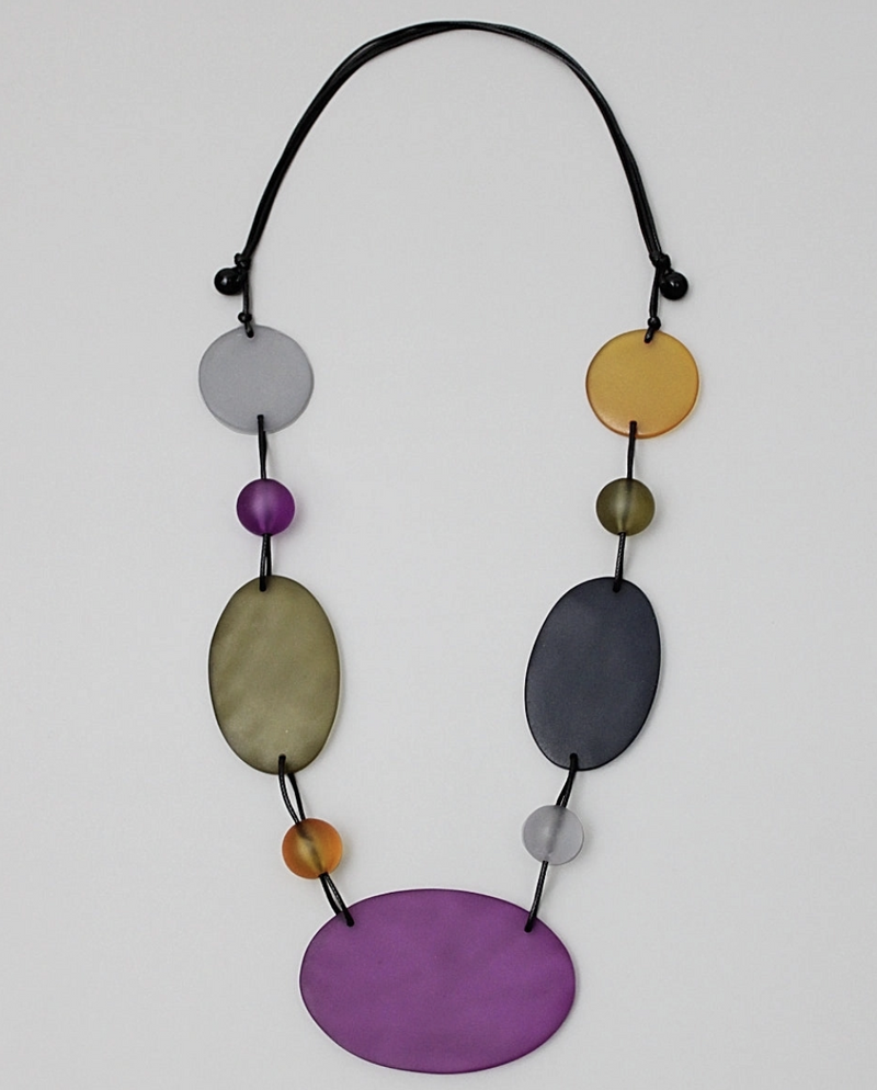 Purple Frosted Margot Necklace