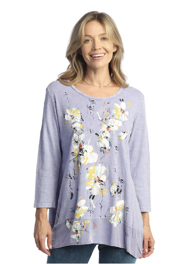 Periwinkle 3/4 Sleeve Cotton Top