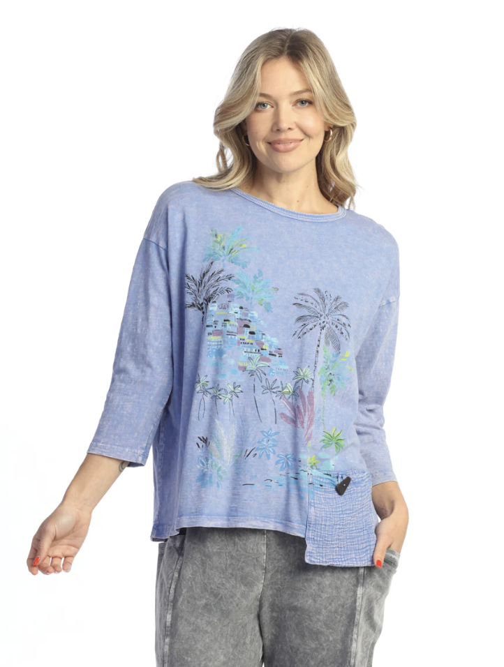 Pacific Cotton Gauze Pocket Top