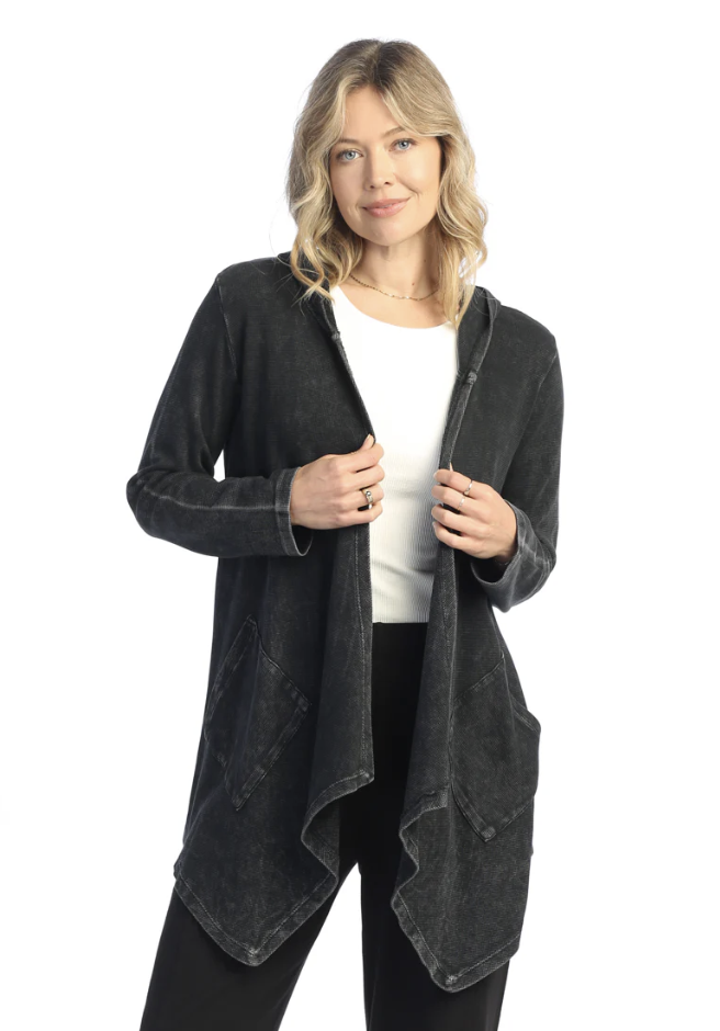Black Cascading Cardigan