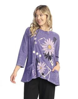 Purple Love Letter Pocket Top