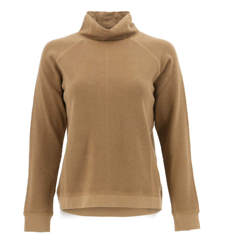 Tobacco Brown Cowl Neck Top