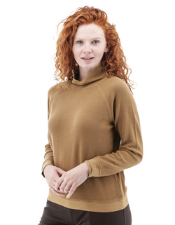 Tobacco Brown Cowl Neck Top