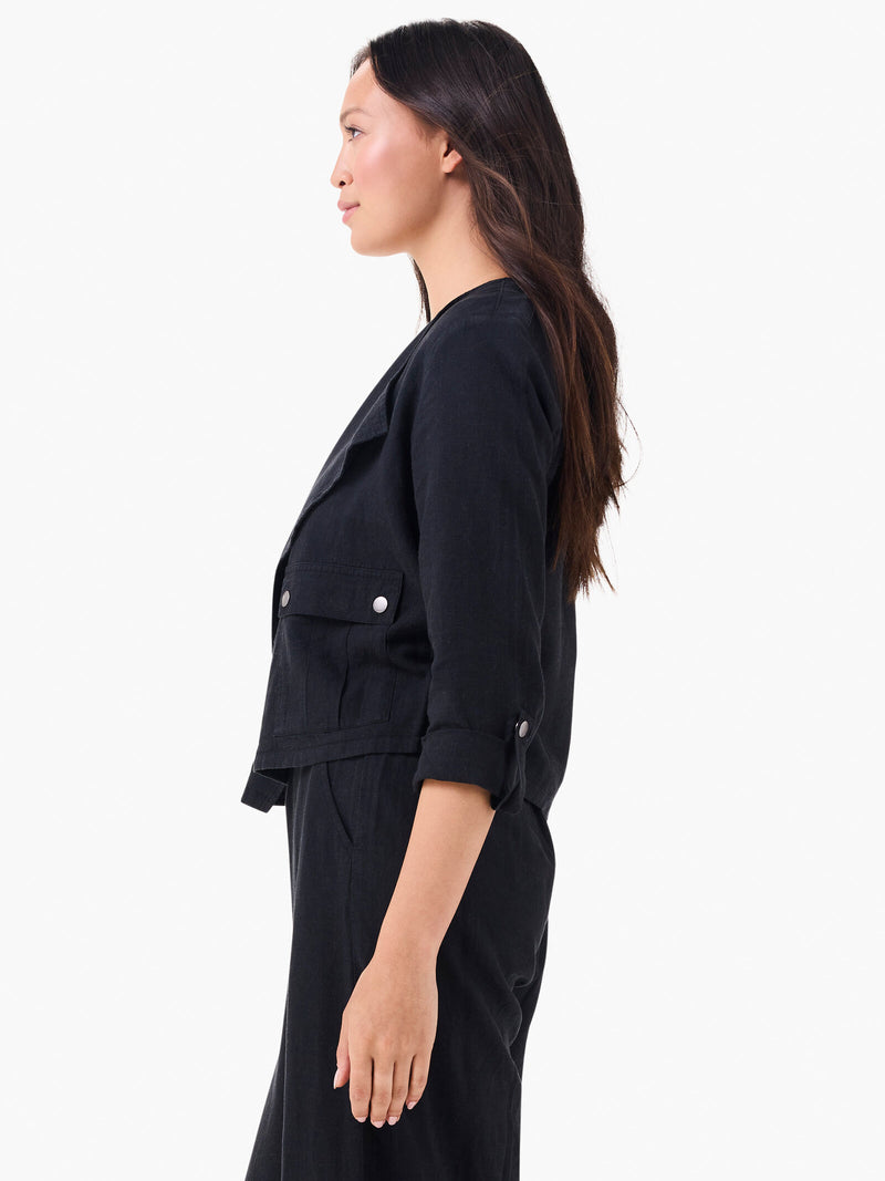 Moto Linen Jacket