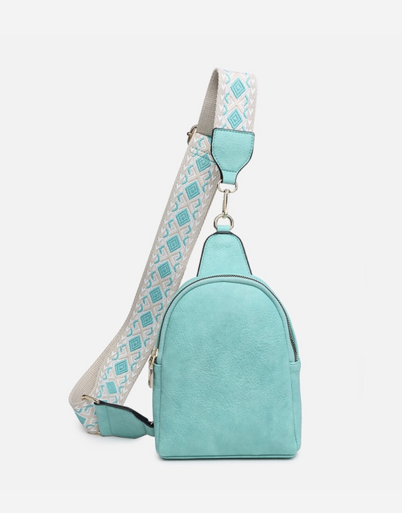 Turquoise Guitar Strap Sling Bag