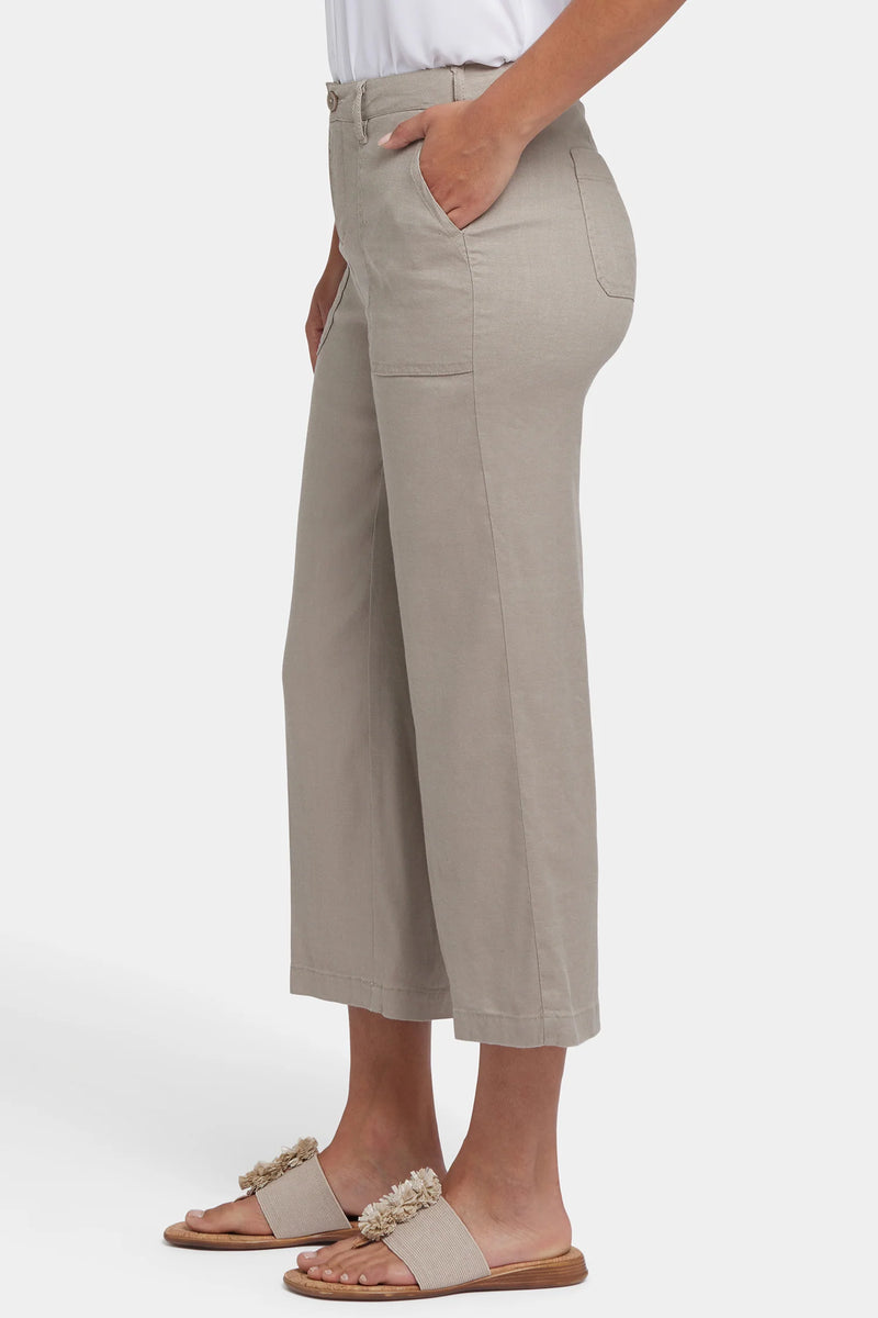 Saddle Linen Wide Pant