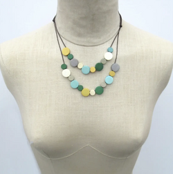 May Bright Wood Necklace and Earring Set