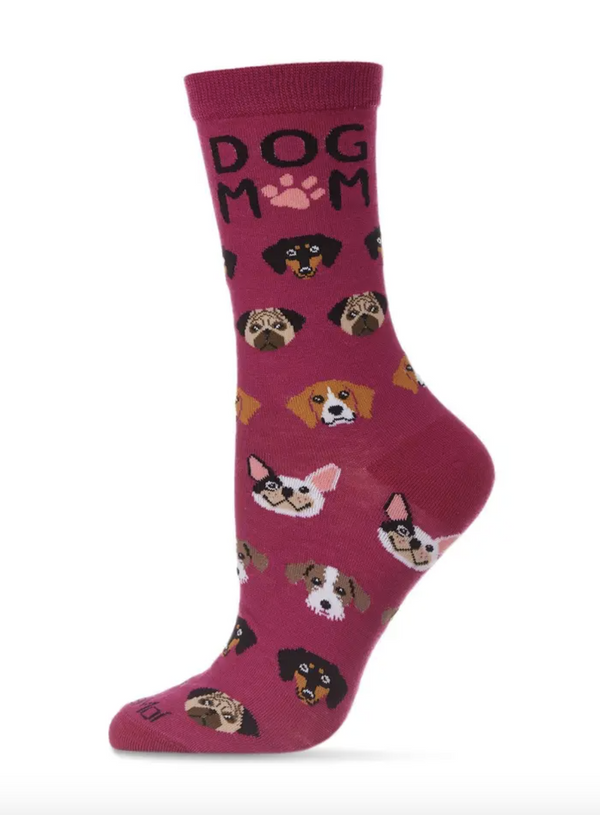 Dog Mom Bamboo Blend Crew Socks