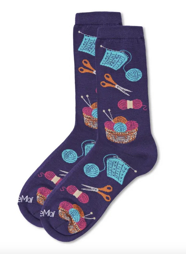 Knitting Bamboo Blend Crew Socks